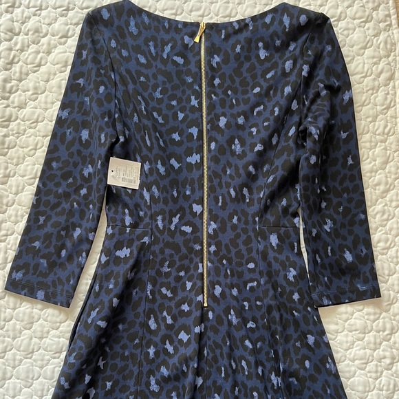 Kate Spade Blue Leopard Ponte Dress - Picture 3 of 6
